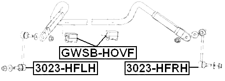 3023-HFRH - FRONT RIGHT STABILIZER LINK / SWAY BAR LINK