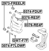 3074-F7LOWF - FRONT CALIPER SLIDE PIN