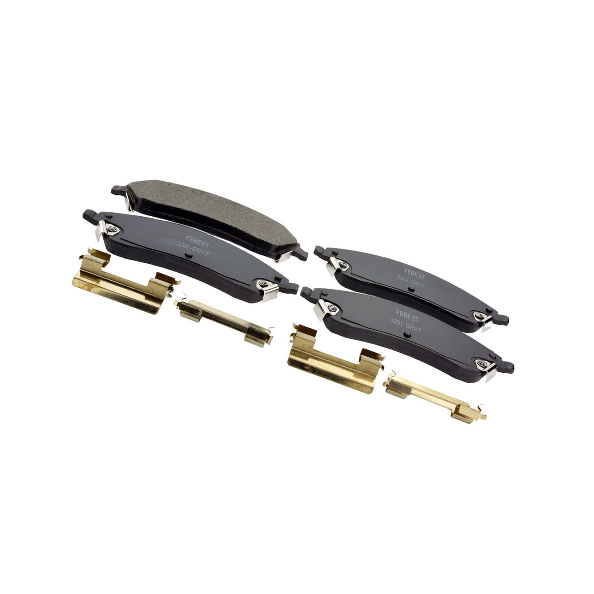 3201-SRXF - PAD KIT, DISC BRAKE, FRONT - KIT (WITH ANTI SQUEAL SHIM, WITH BRACKETS) Braking System, Brake Pads