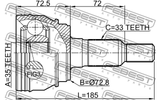 3210-ESCIII - OUTER CV JOINT 35X72.8X33