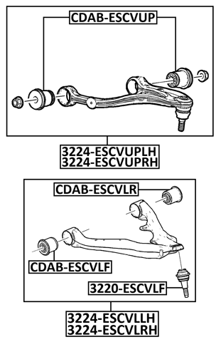 3220-ESCVLF - BALL JOINT FRONT LOWER ARM