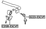 3223-ESCVF - FRONT STABILIZER LINK / SWAY BAR LINK