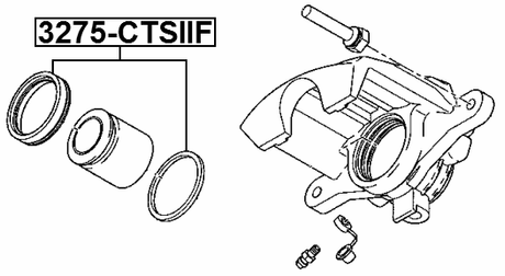 3275-CTSIIF - FRONT BRAKE CALIPER REPAIR KIT (SET FOR ONE SIDE)