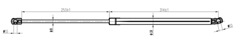 34117-001 - BONNET GAS STRUT L585/260N