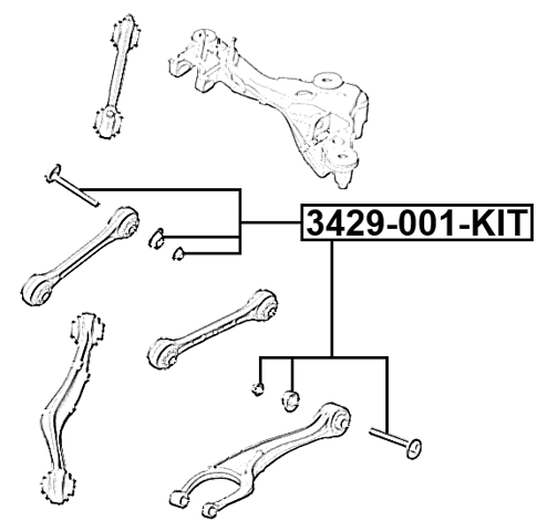 3429-001-KIT - REPAIR KIT, CAMBER ADJUSTING ECCENTRIC BOLT
