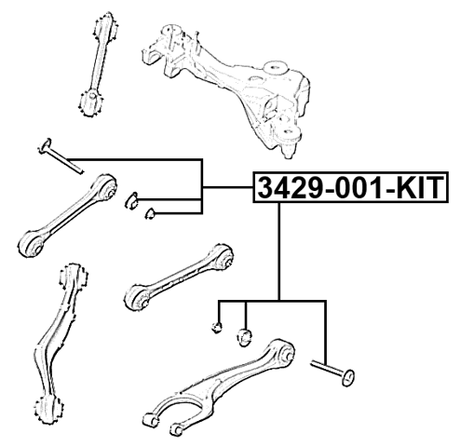 3429-001-KIT - REPAIR KIT, CAMBER ADJUSTING ECCENTRIC BOLT