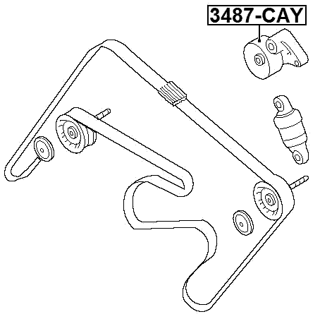 3487-CAY - TENSION PULLEY