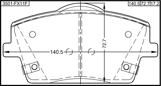 3501-FY11F - PAD KIT, DISC BRAKE, FRONT - KIT