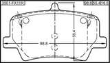 3501-FY11R - PAD KIT, DISC BRAKE, REAR - KIT (WITH ANTI SQUEAL SHIM)