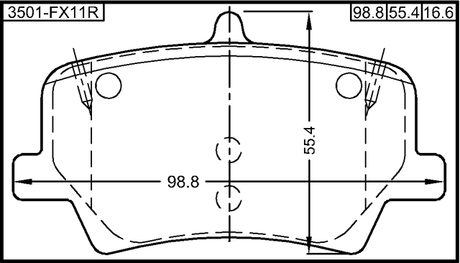 3501-FY11R - PAD KIT, DISC BRAKE, REAR - KIT (WITH ANTI SQUEAL SHIM)