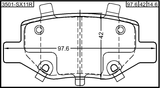 3501-SX11R - PAD KIT, DISC BRAKE, REAR - KIT (WITH ANTI SQUEAL SHIM)
