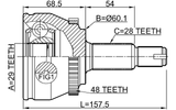 3510-NL3A48 - OUTER CV JOINT 29X60.1X28