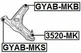 3520-MK - BALL JOINT FRONT LOWER ARM
