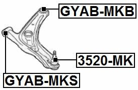3520-MK - BALL JOINT FRONT LOWER ARM