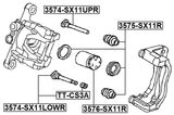 3574-SX11UPR - REAR CALIPER SLIDE PIN