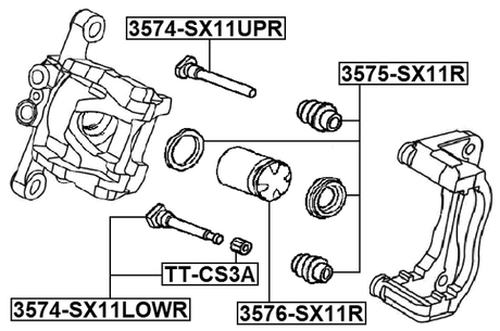 3575-SX11R - REAR BRAKE CALIPER REPAIR KIT (SET FOR ONE SIDE)