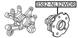 3582-NL32WDR - REAR WHEEL HUB