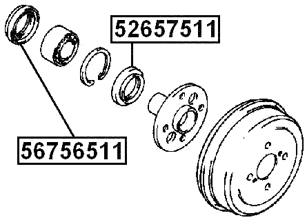 56756511 - OIL SEAL REAR HUB 56X75X6.8X11.3
