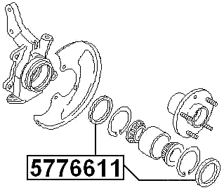 5776611 - OIL SEAL FRONT HUB 57X80X5X11
