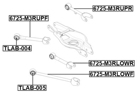 6725-M3RUPR - REAR UPPER TRANSVERSE LINK