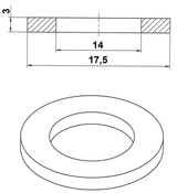 88430-141830X - O-RING 14X17.5X3