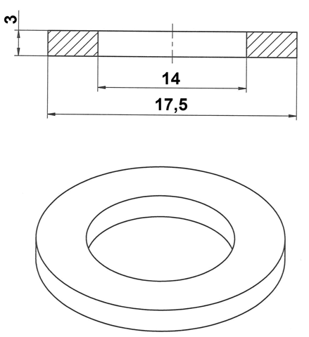 88430-141830X - O-RING 14X17.5X3