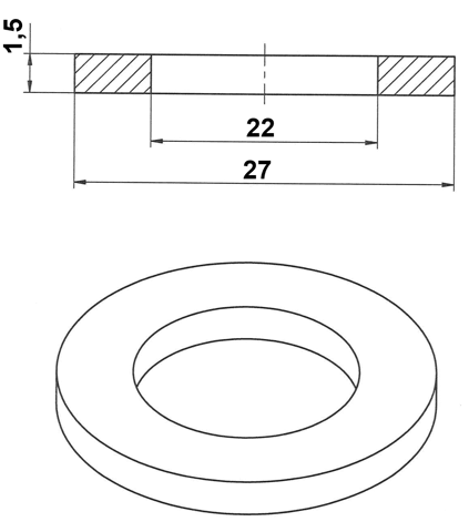 88430-222715C - O-RING 22X27X1.5