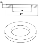 88430-222715C - O-RING 22X27X1.5