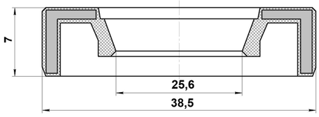 95AAY-27380707X - ENGINE TIMING OIL SEAL 25.6X38.5X7