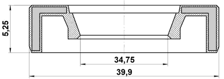 95AAY-35400511X - OIL SEAL REAR HUB 34.75X39.9X5.25X11.6