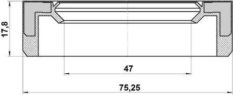 95BAY-49750818X - OIL SEAL REAR HUB 47X75.25X7.6X17.8