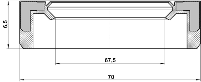 95BAY-61700507X - DRIVE SHAFT OIL SEAL 59.55X67.5X4.7X6.5