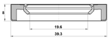95BBY-21390808X - CAMSHAFT OIL SEAL 19.6X39.3X8X8