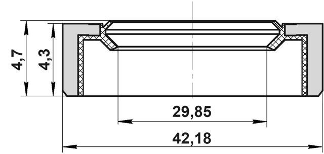 95BCY-30420405X - HALF SHAFT OIL SEAL 29.85X42.18X4.3X4.7