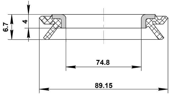95BCY-88750407X - OIL SEAL FRONT HUB 89.15X74.8X4X6.7
