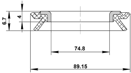 95BCY-88750407X - OIL SEAL FRONT HUB 89.15X74.8X4X6.7