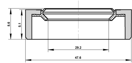 95BDY-31470509X - DRIVE SHAFT OIL SEAL 29.2X47.6X5.1X8.6