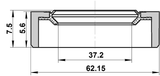 95BDY-39620608X - DRIVE SHAFT OIL SEAL 37.2X62.15X5.6X7.5