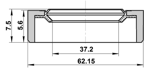 95BDY-39620608X - DRIVE SHAFT OIL SEAL 37.2X62.15X5.6X7.5