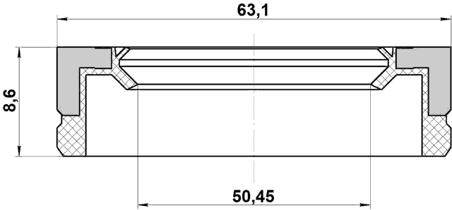 95BFY-52630909X - OIL SEAL FRONT HUB 50.45X63.1X8.6