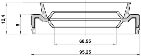 95EAS-70950812X - OIL SEAL FRONT HUB 68.55X95.25X8X12.4