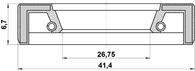 95FAY-28410707X - STEERING RACK OIL SEAL 26.75X41.4X6.7