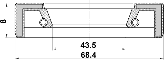 95FAY-45680708X - OIL SEAL TRANSAXLE CASE 43.5X68.4X6.6X8
