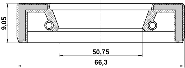 95FAY-52660909X - DRIVE SHAFT OIL SEAL 50.75X66.3X9.05