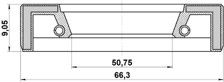 95FAY-52660909X - DRIVE SHAFT OIL SEAL 50.75X66.3X9.05