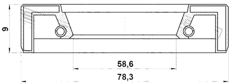 95FAY-60780909X - DRIVE SHAFT OIL SEAL 58.6X78.3X9
