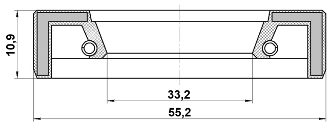 95FCY-35551111X - DRIVE SHAFT OIL SEAL 33.2X55.2X10.9