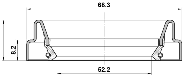 95FDY-54680808C - DRIVE SHAFT OIL SEAL 52.2X68.3X8.2X8.2