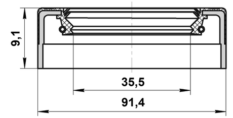 95FEY-37910909L - OIL SEAL TRANSAXLE CASE 35.5X91.4X9.1X9.1
