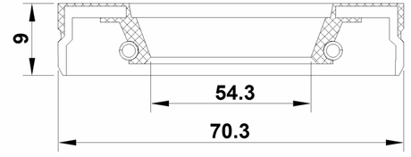 95FEY-56700909X - OIL SEAL TRANSAXLE CASE 54.3X70.3X9X9